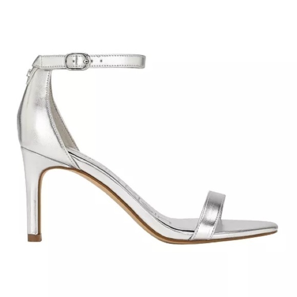 CALVIN KLEIN Women's Fairy Dress Sandals in Silver Faux Leather - Picture 2 of 16